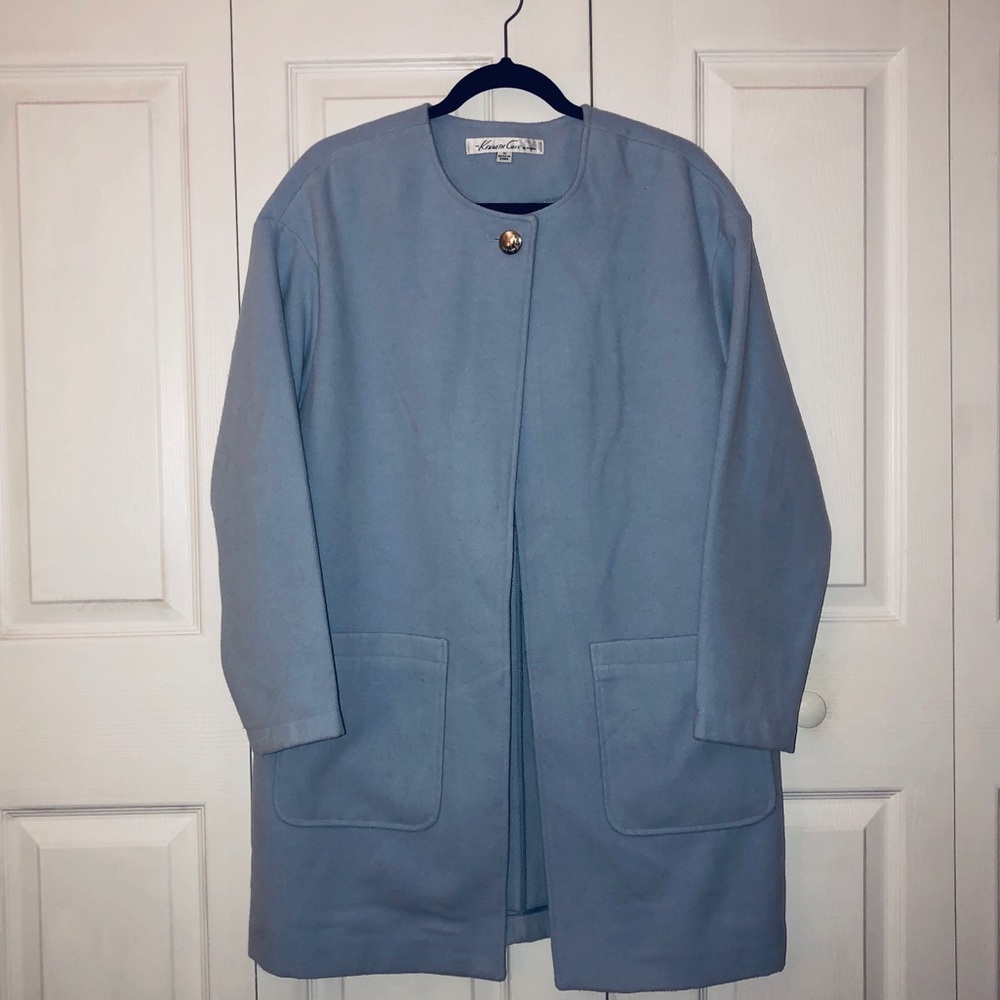 Kenneth Cole Light Blue Coat, Medium